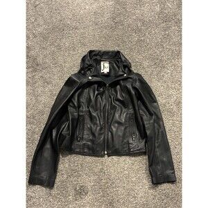 JKT NYC‎ Black Leather Jacket Women’s Size Medium